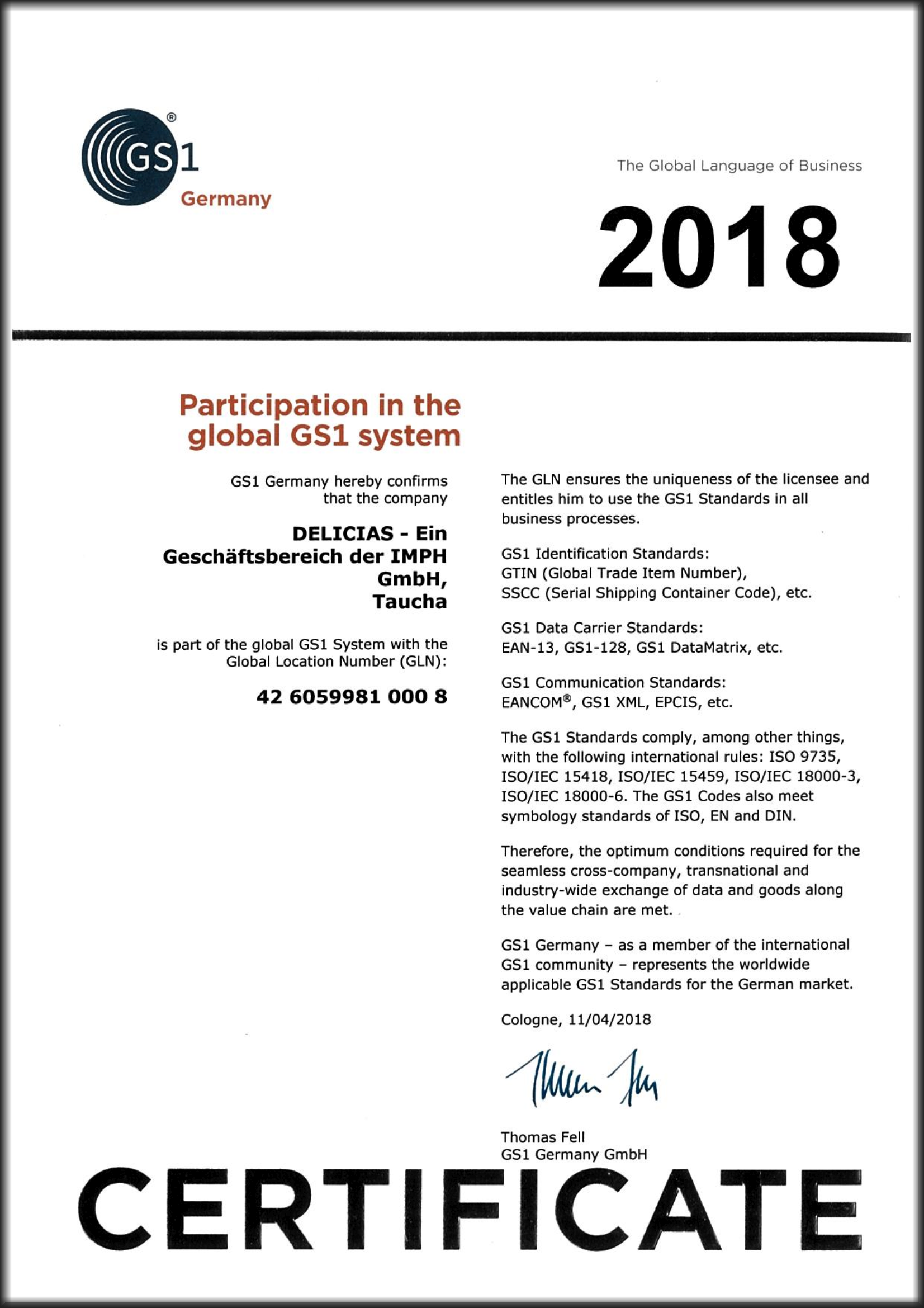Certificate